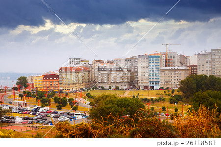 houses at seafront. A Coruna houses at seafront. A Coruna 26118581