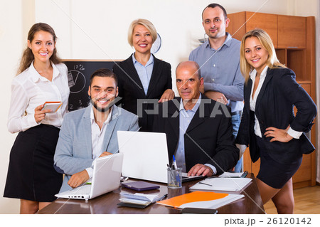 Portrait of office team. Portrait of office team. 26120142