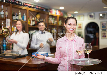 Waitress and barmen working 26120216