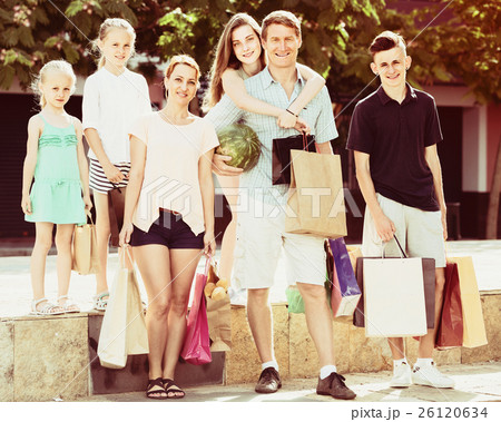 family shopping in city family shopping in city 26120634