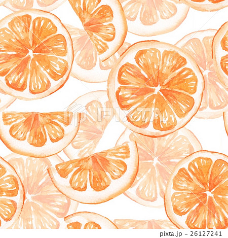 Watercolor seamless pattern with orange slice 2 Watercolor seamless pattern with orange slice 2 26127241