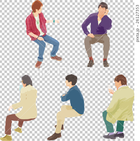 Sitting male illustration 26127353