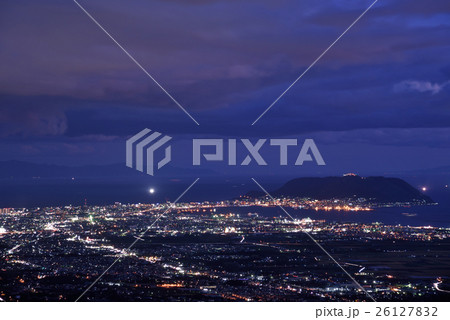 城岱牧場展望台からの函館裏夜景 26127832
