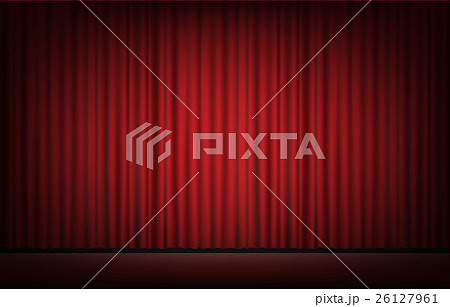 stage with red curtain background stage with red curtain background 26127961