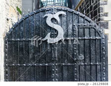 wrought metal iron doors with lock 26129808