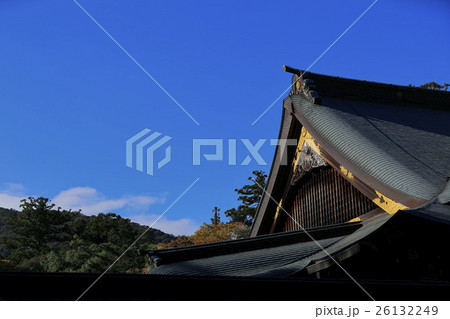 伊勢神宮 内宮神楽殿の写真素材