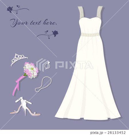 Bride's set. Wedding dress, tiara, ring, bouquet, 26133452