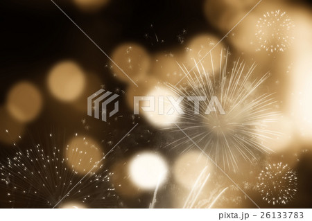 Fireworks at New Year and copy space  26133783