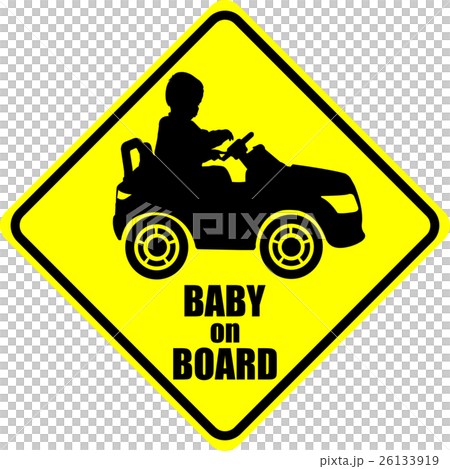 baby on board label sticker 26133919