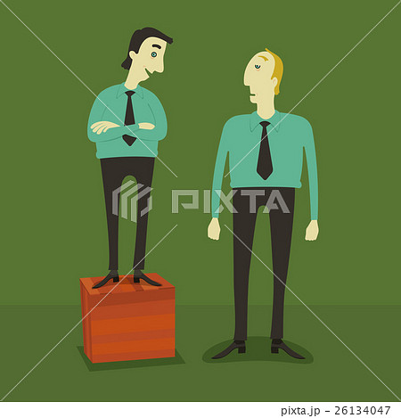 Businessman on a wooden crate. 26134047