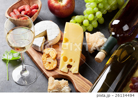 Wine, grape, cheese, sausages Wine, grape, cheese, sausages 26134494