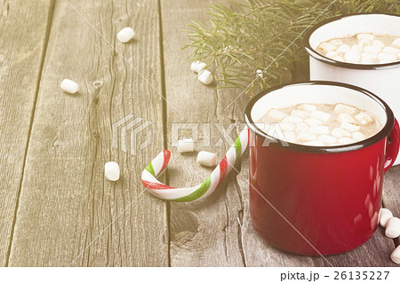 Cup of hot cocoa with marshmallows Cup of hot cocoa with marshmallows 26135227