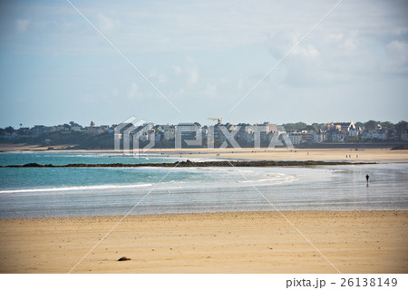 Sand beach in Saint Malo, Brittany, France Sand beach in Saint Malo, Brittany, France 26138149