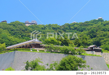 万緑の城山公園から見た松山城 万緑の城山公園から見た松山城 26139573
