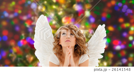 praying teenage angel girl or young woman 26141548