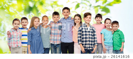 group of happy smiling children hugging group of happy smiling children hugging 26141616
