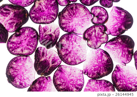 purple potato slices 26144945