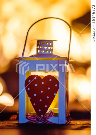 St Valentine's day greeting card with candle and hearts St Valentine's day greeting card with candle and hearts 26146572