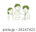 営業と打ち合わせする夫婦のシンプルイラスト 26147422