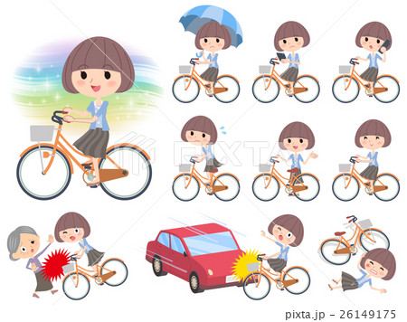 Mash hair blue cardigan ride on city bicycle 26149175
