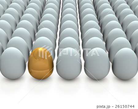 金の玉子を表すアブストラクト3DCGイラスト 金の玉子を表すアブストラクト3DCGイラスト 26150744