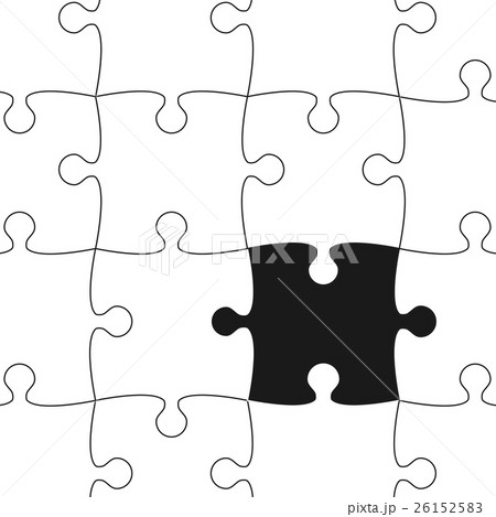 White Puzzle Pieces. Vector Background. White Puzzle Pieces. Vector Background. 26152583