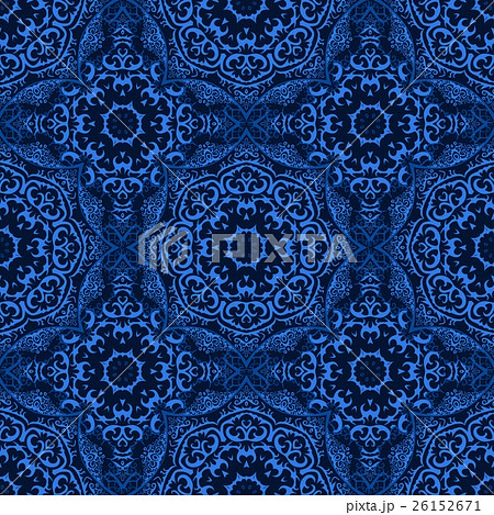 Seamless pattern with abstract blue element 26152671
