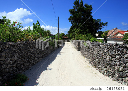 沖縄 竹富島 沖縄らしい風景の写真素材