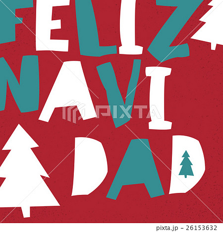 Feliz Navidad. Vector Merry Christmas card 26153632