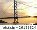 明石海峡大橋　海　空　夕景 26153824