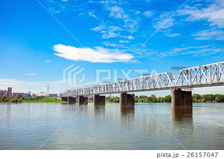 Bridge cross Ob river 26157047