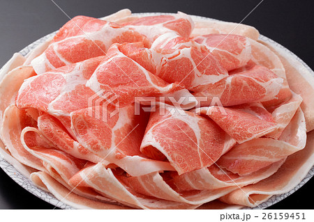 豚ローススライス皿盛りアップ 26159451