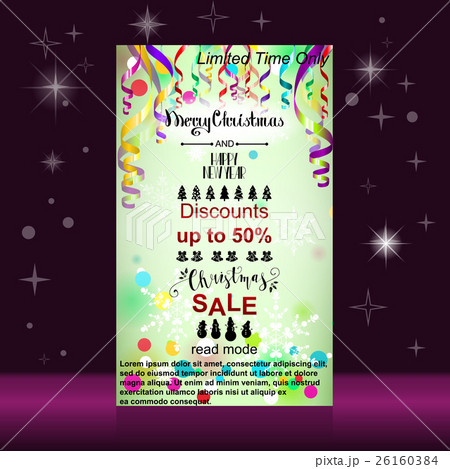 Merry Christmas and Happy New Year card. Merry Christmas and Happy New Year card. 26160384