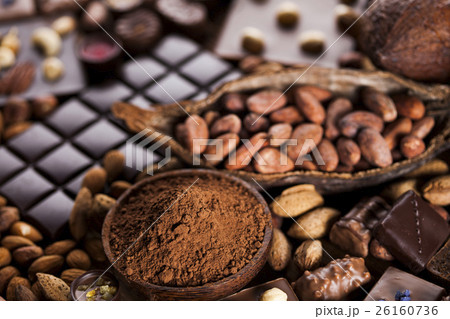 Aromatic cocoa, powder and Dark chocolate Aromatic cocoa, powder and Dark chocolate 26160736