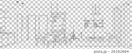 Living room line drawing 26162664