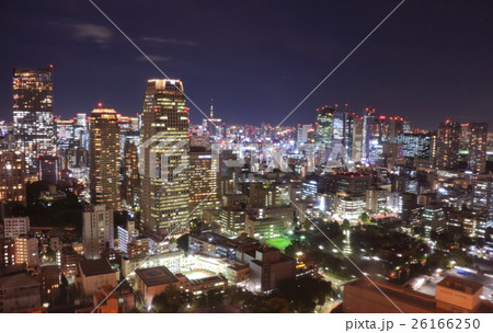 新橋夜景 東京タワーからの眺望 の写真素材