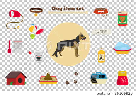 Dog items set care object and stuff. 26169926