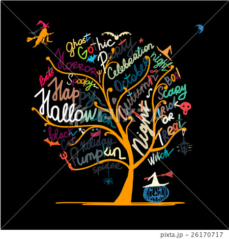 Halloween tree for your design 26170717
