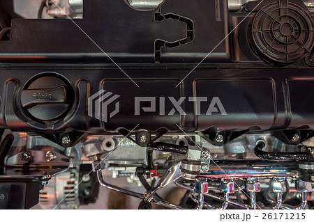 Close-up shot of diesel truck engine Close-up shot of diesel truck engine 26171215