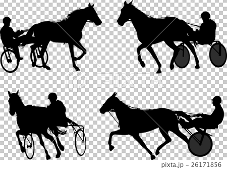 Trotters race silhouettes 26171856