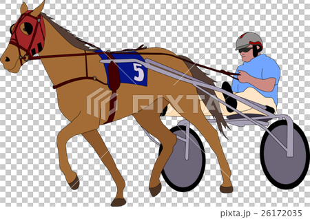 Trotter in harness illustration 26172035