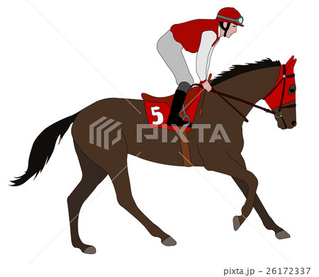 jockey riding race horse illustration 5 jockey riding race horse illustration 5 26172337