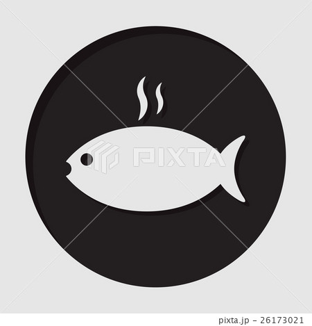 information icon - grilling fish with smoke 26173021
