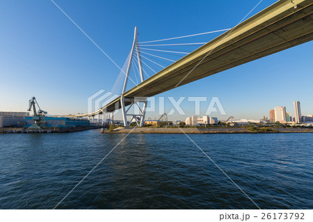 Osaka Tempozan Oohashi Bridge,at Osaka city, Japa Osaka Tempozan Oohashi Bridge,at Osaka city, Japa 26173792