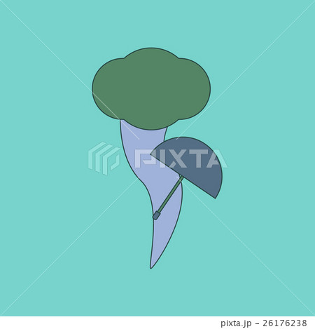 flat icon stylish background tornado umbrella 26176238