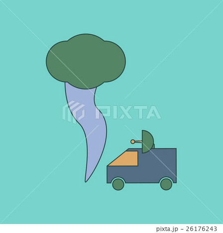 flat icon stylish background tornado car 26176243
