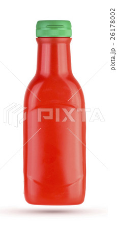Ketchup bottle isolated on white background. 26178002