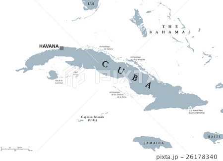 Cuba political map with capital Havana 26178340