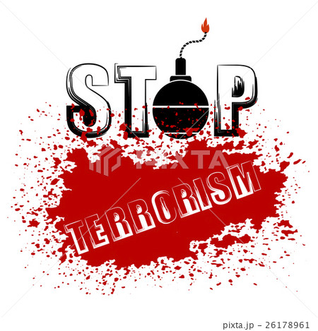 Bomb Icon. Stop Terrorism Banner. 26178961