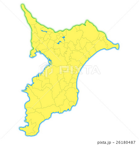 千葉県地図のイラスト素材